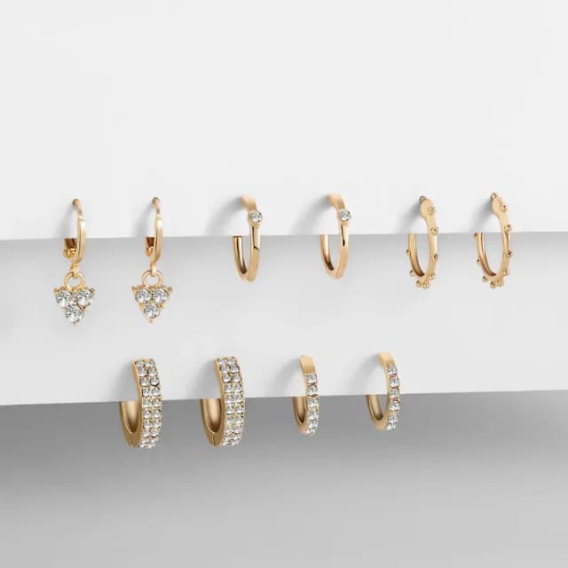 NOR - Juego de 5 pares de Aretes
