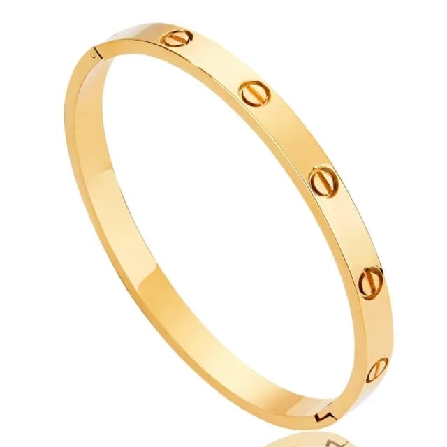 BIA - Pulsera de Acero Titanio Bañado en Oro 18K