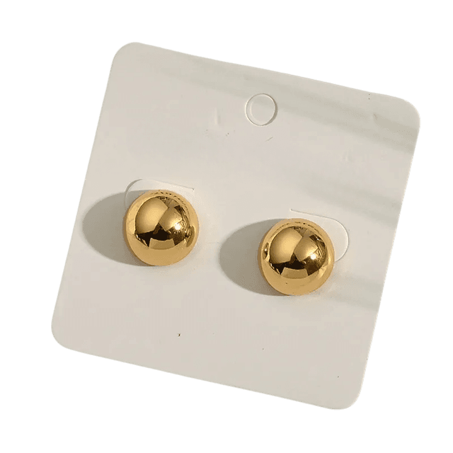 CLIO - Aretes de Acero Inoxidable Bañados en Oro 18K