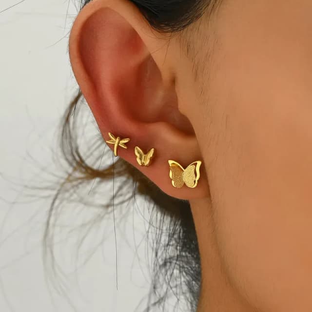NOA - Juego de Aretes de Acero Inoxidable